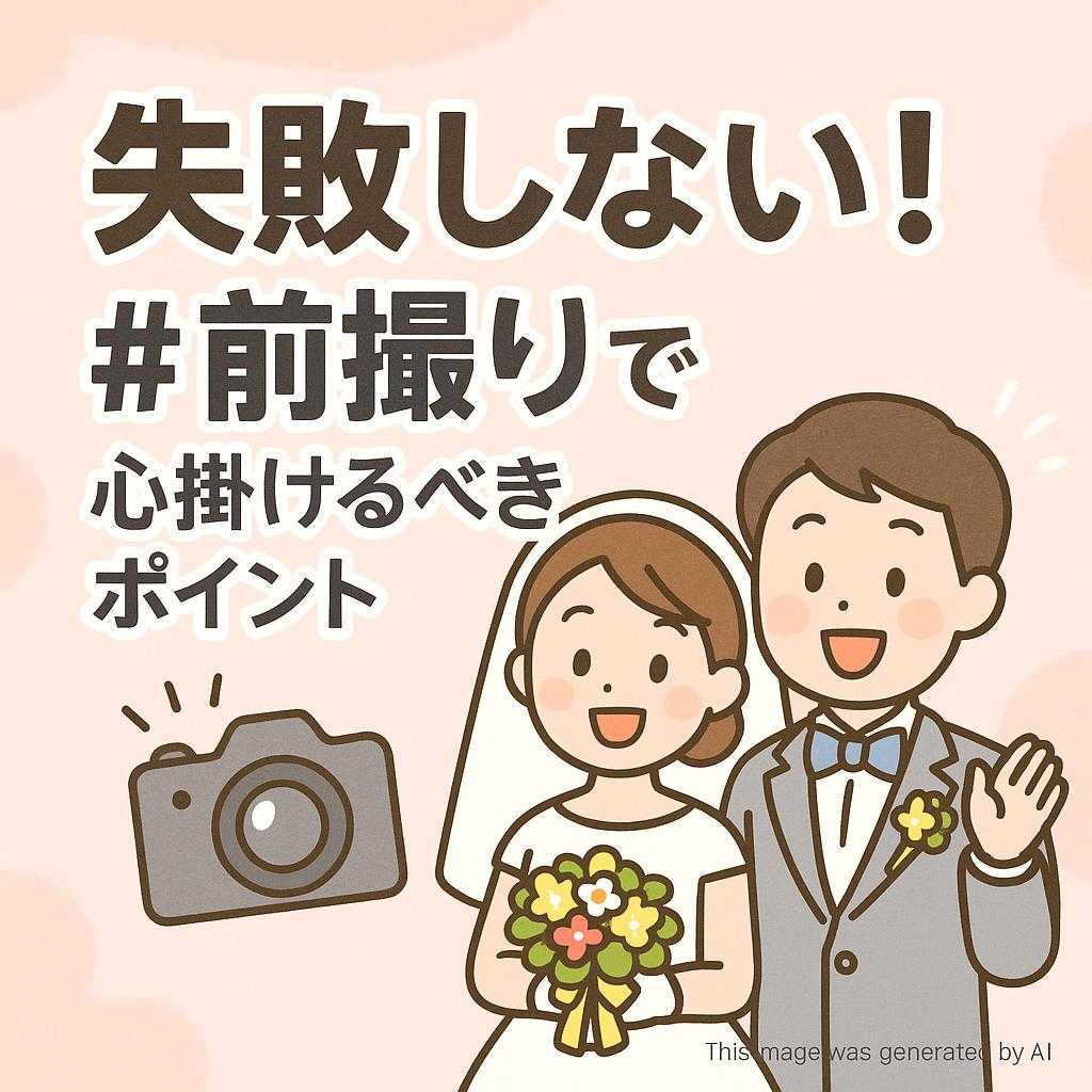 失敗しない!#前撮り で心掛けるべきポイント