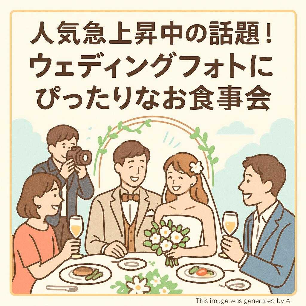 人気急上昇中の話題！ウェディングフォトにぴったりなお食事会