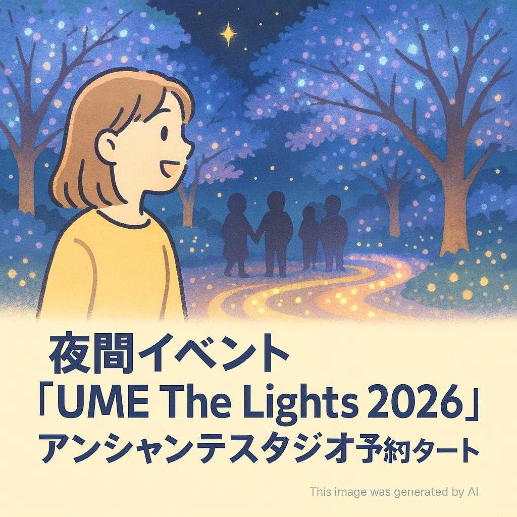 夜間イベント「UME The Lights 2026」アンシャンテスタジオ予約スタート