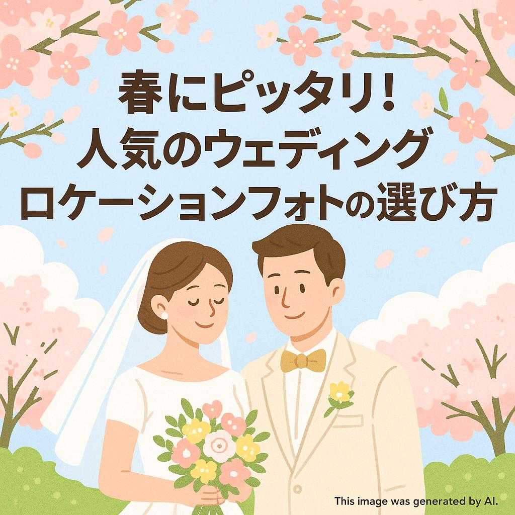 春にピッタリ!人気のウェディングロケーションフォトの選び方