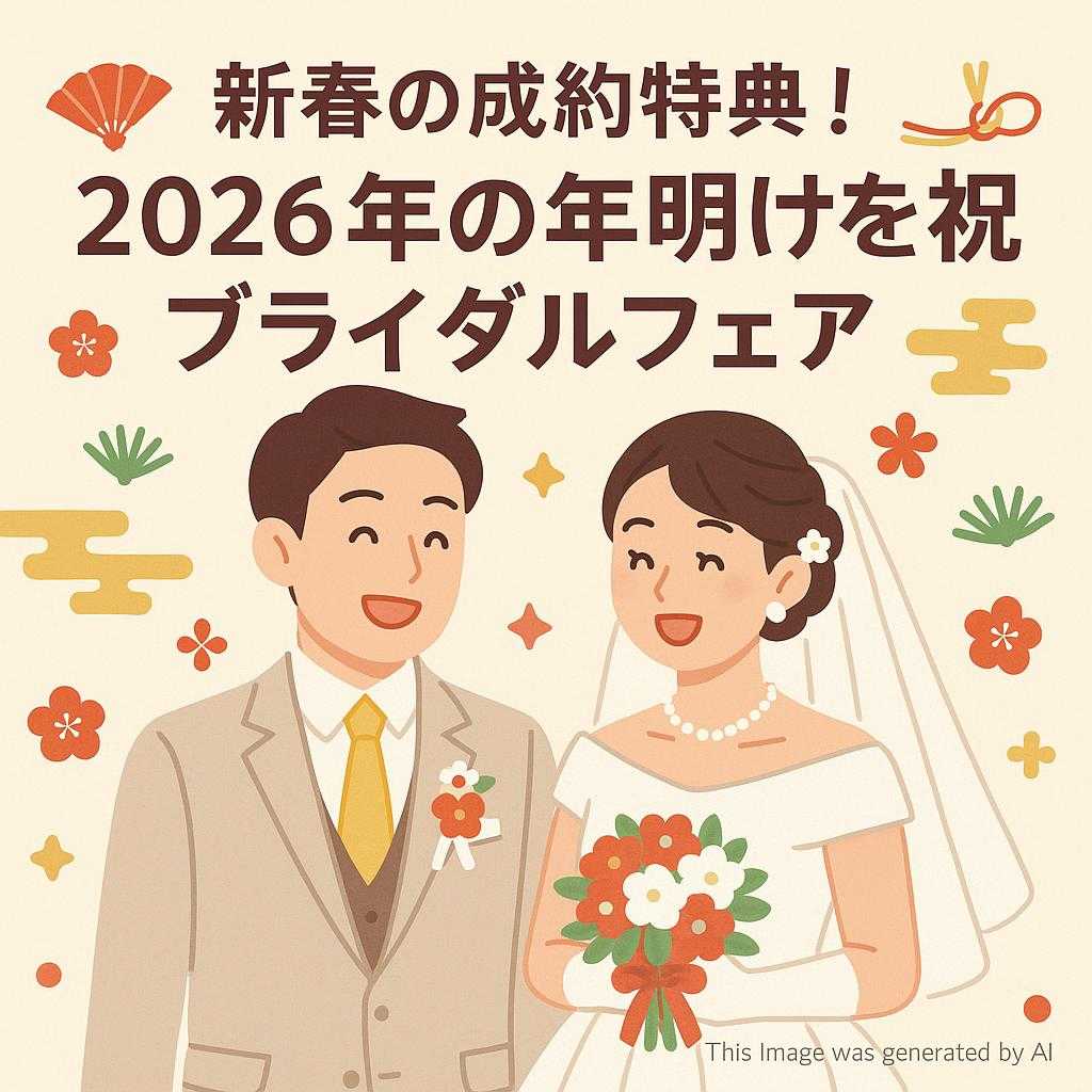 新春の成約特典！2026年の年明けを祝うブライダルフェア