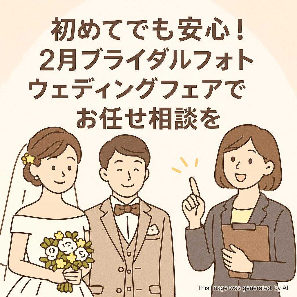 初めてでも安心！２月ブライダルフォトウェディングフェアでお任せ相談を