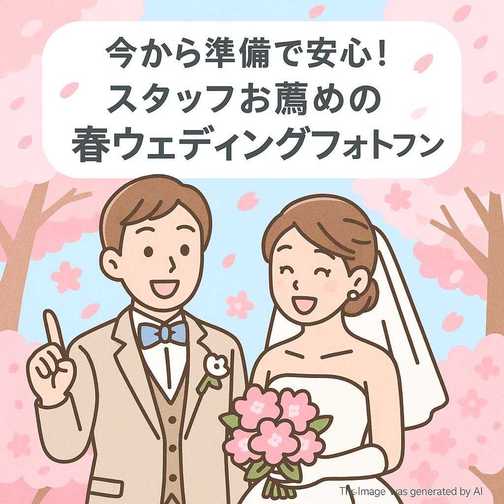 今から準備で安心!スタッフお薦めの春ウェディングフォトプラン