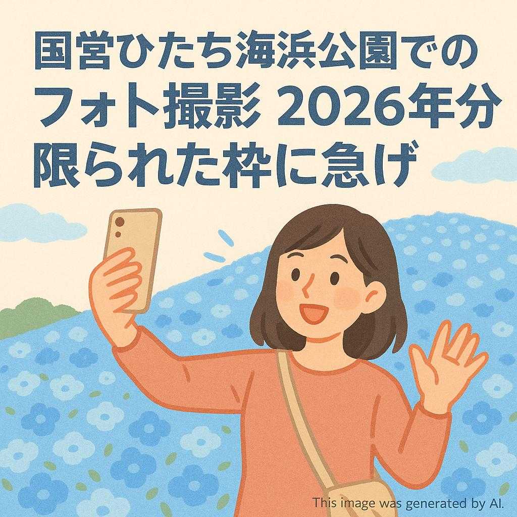 国営ひたち海浜公園でのフォト撮影 2026年分限られた枠に急げ