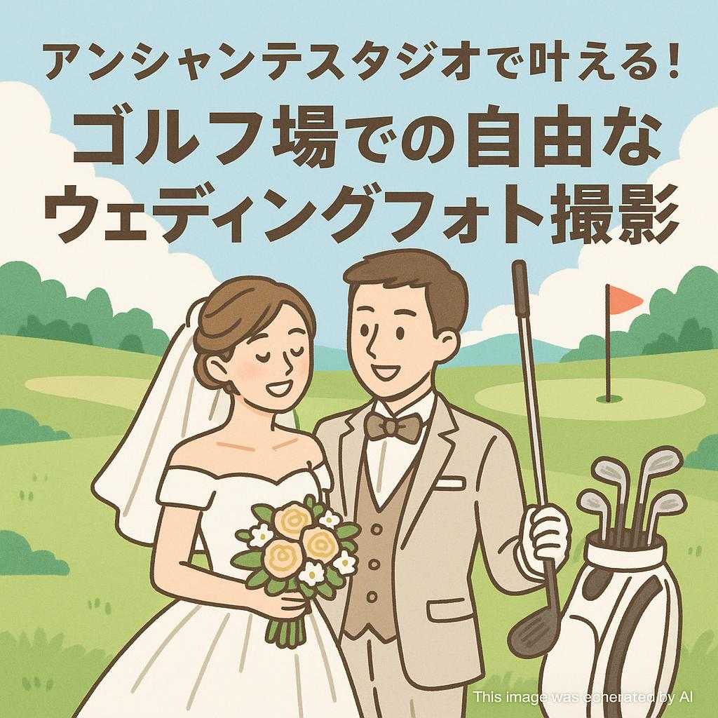 アンシャンテスタジオで叶える!ゴルフ場での自由なウェディングフォト撮影