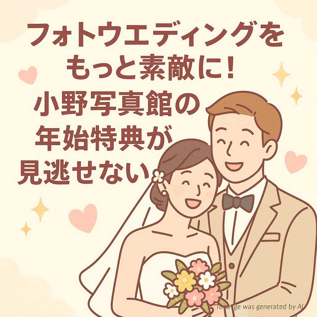 フォトウェディングをもっと素敵に！小野写真館の年始特典が見逃せない