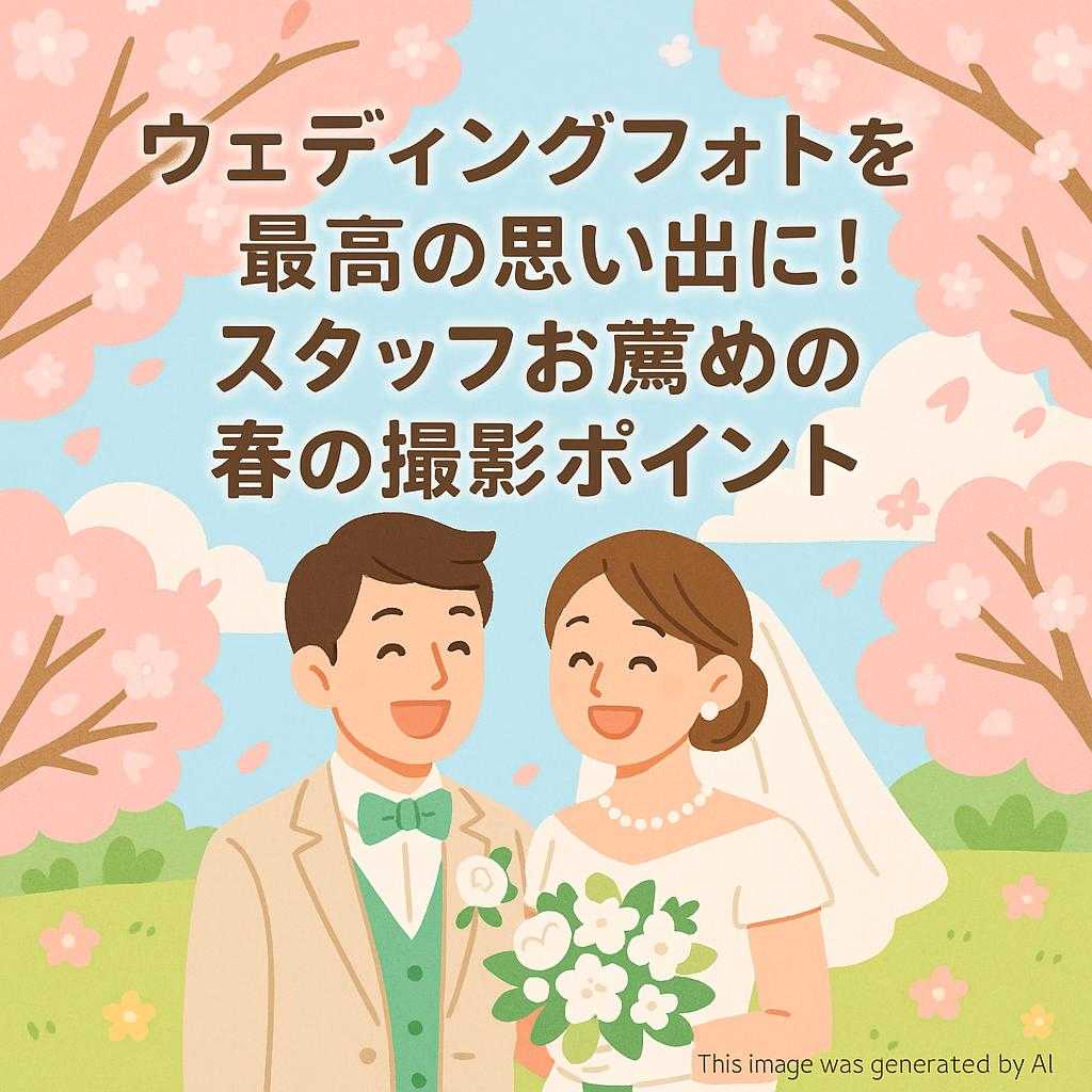 ウェディングフォトを最高の思い出に！スタッフお薦めの春の撮影ポイント