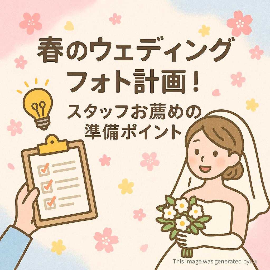 春のウェディングフォト計画！スタッフお薦めの準備ポイント