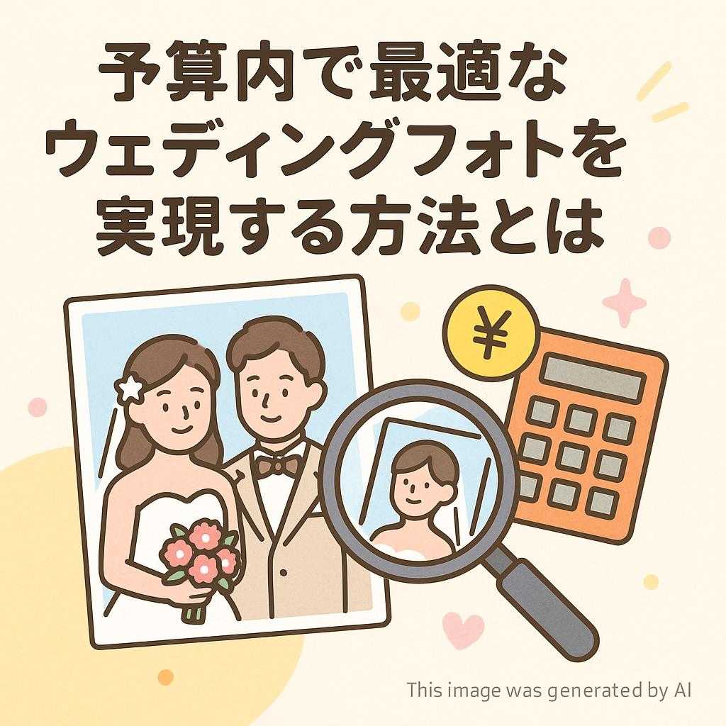 予算内で最適なウェディングフォトを実現する方法とは