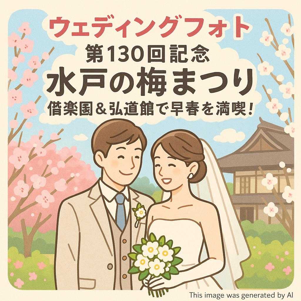 ウェディングフォト「第130回記念 水戸の梅まつり」 偕楽園&弘道館で早春を満喫！