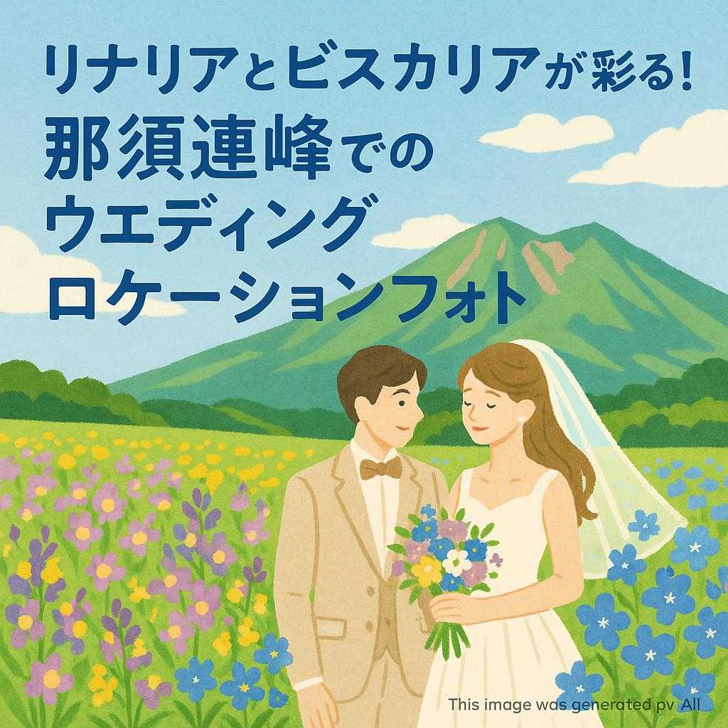 リナリアとビスカリアが彩る！那須連峰でのウェディングロケーションフォト