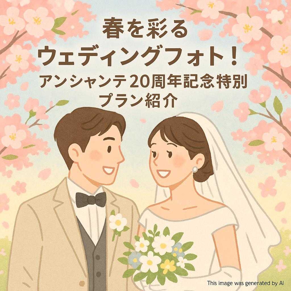 春を彩るウェディングフォト！アンシャンテ20周年記念特別プラン紹介