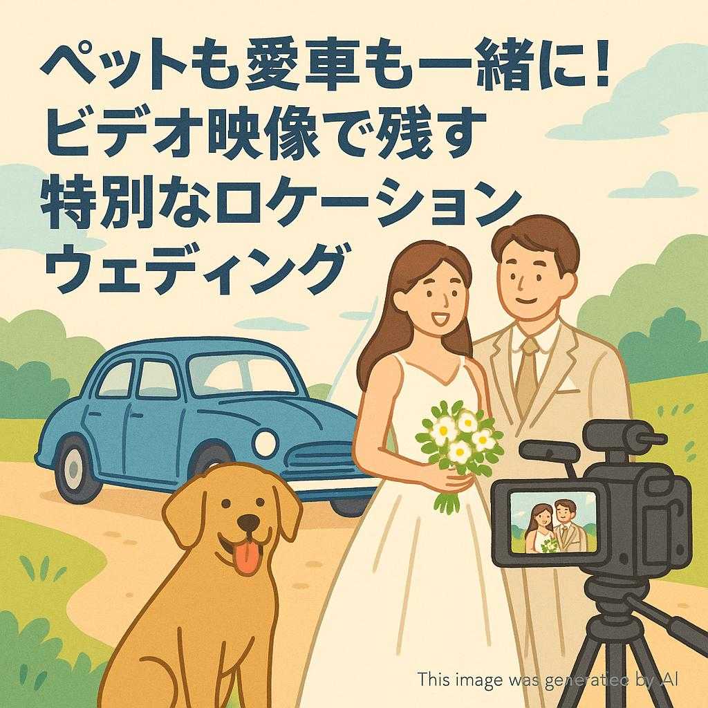 ペットも愛車も一緒に!ビデオ映像で残す特別なロケーションウェディング