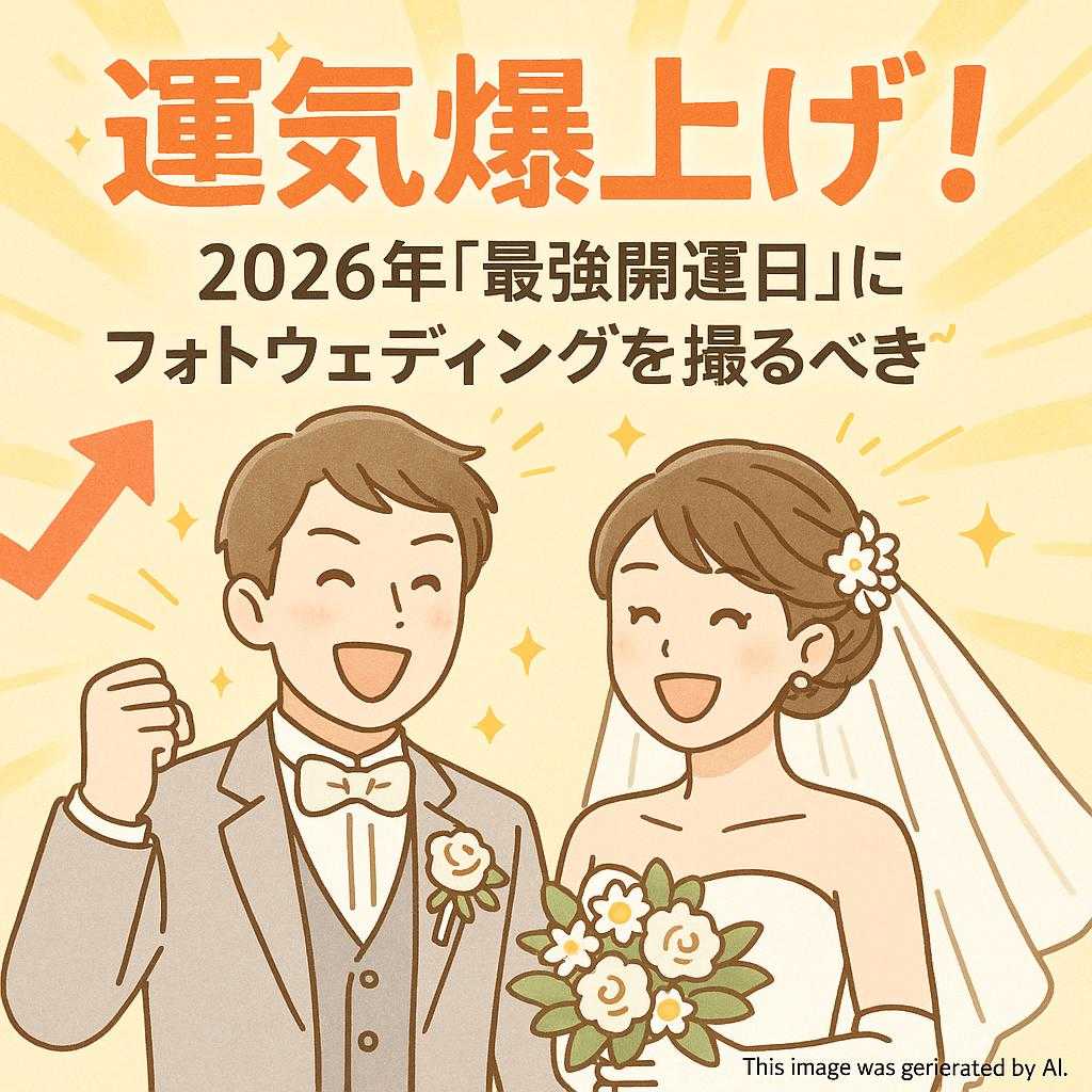 運気爆上げ！2026年「最強開運日」にフォトウェディングを撮るべき
