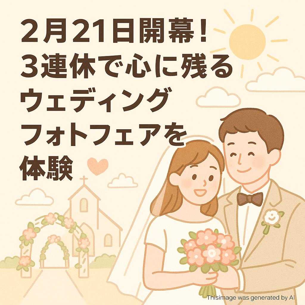 2月21日開幕！3連休で心に残るウェディングフォトフェアを体験