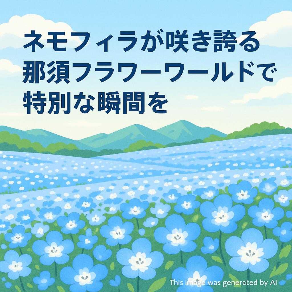ネモフィラが咲き誇る那須フラワーワールドで特別な瞬間を