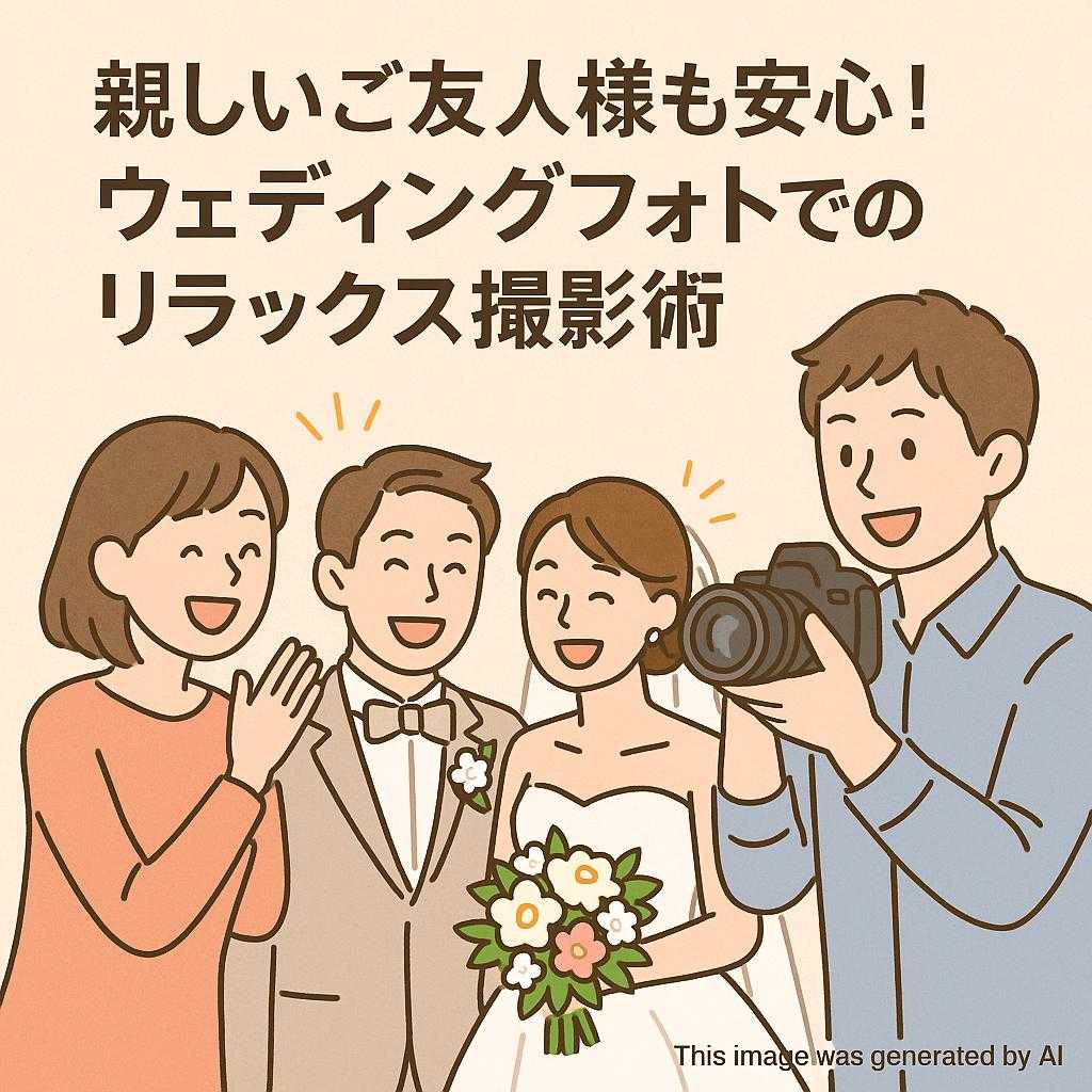 親しいご友人様も安心！ウェディングフォトでのリラックス撮影術