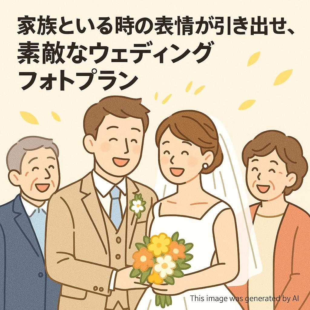 家族といる時の表情が引き出せる、素敵なウェディングフォトプラン