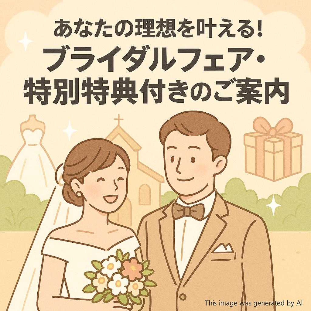 あなたの理想を叶える！ブライダルフェア・特別特典付きのご案内