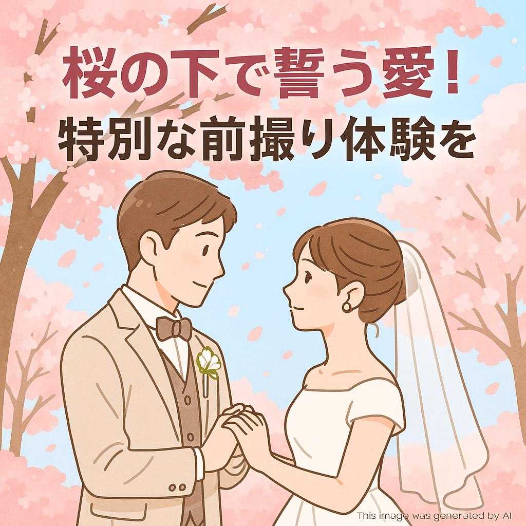 桜の下で誓う愛！特別な前撮り体験を