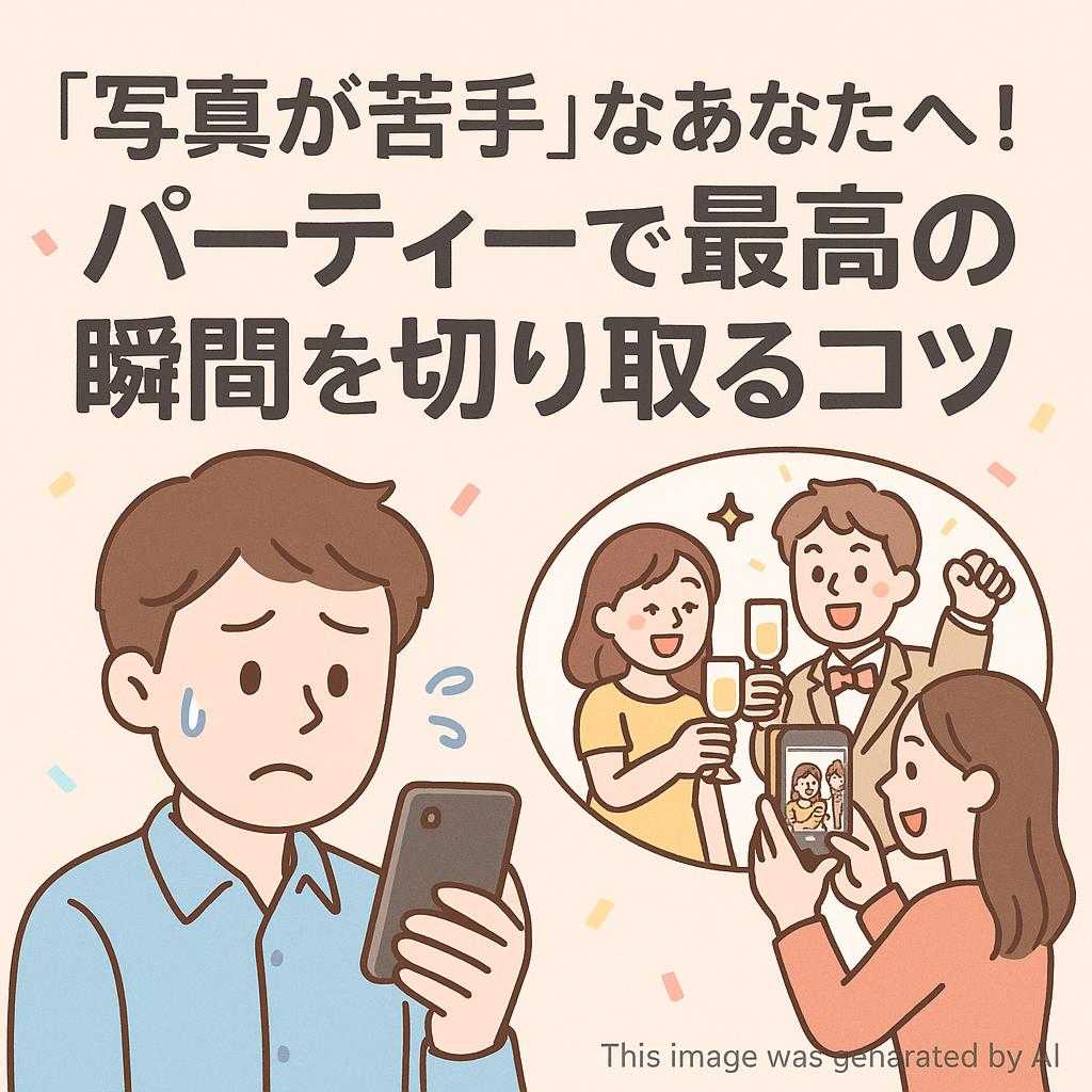 『写真が苦手』なあなたへ！パーティーで最高の瞬間を切り取るコツ