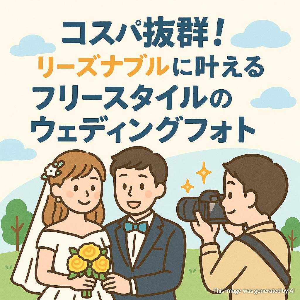 コスパ抜群！リーズナブルに叶えるフリースタイルのウェディングフォト