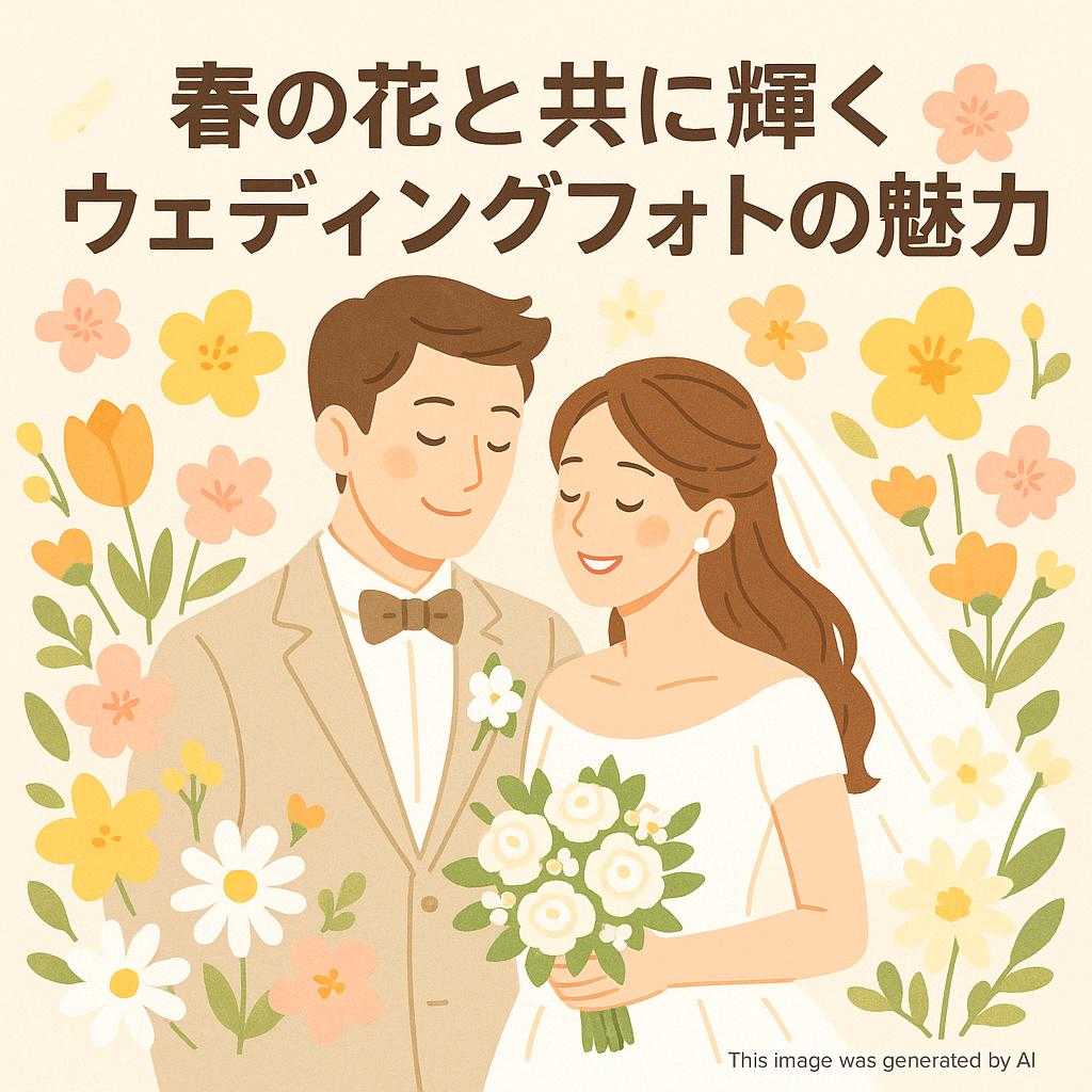 春の花と共に輝くウェディングフォトの魅力