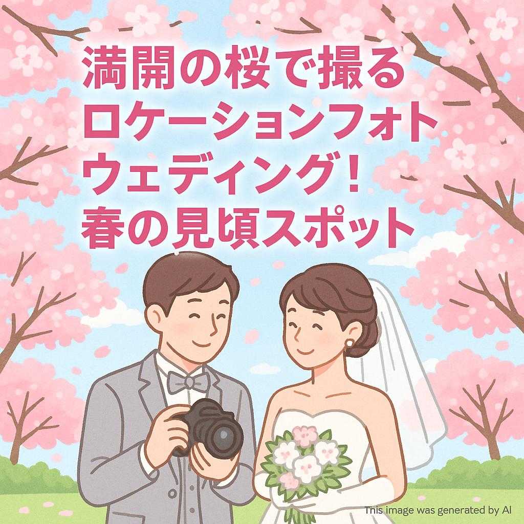 満開の桜で撮るロケーションフォトウェディング！春の見頃スポット