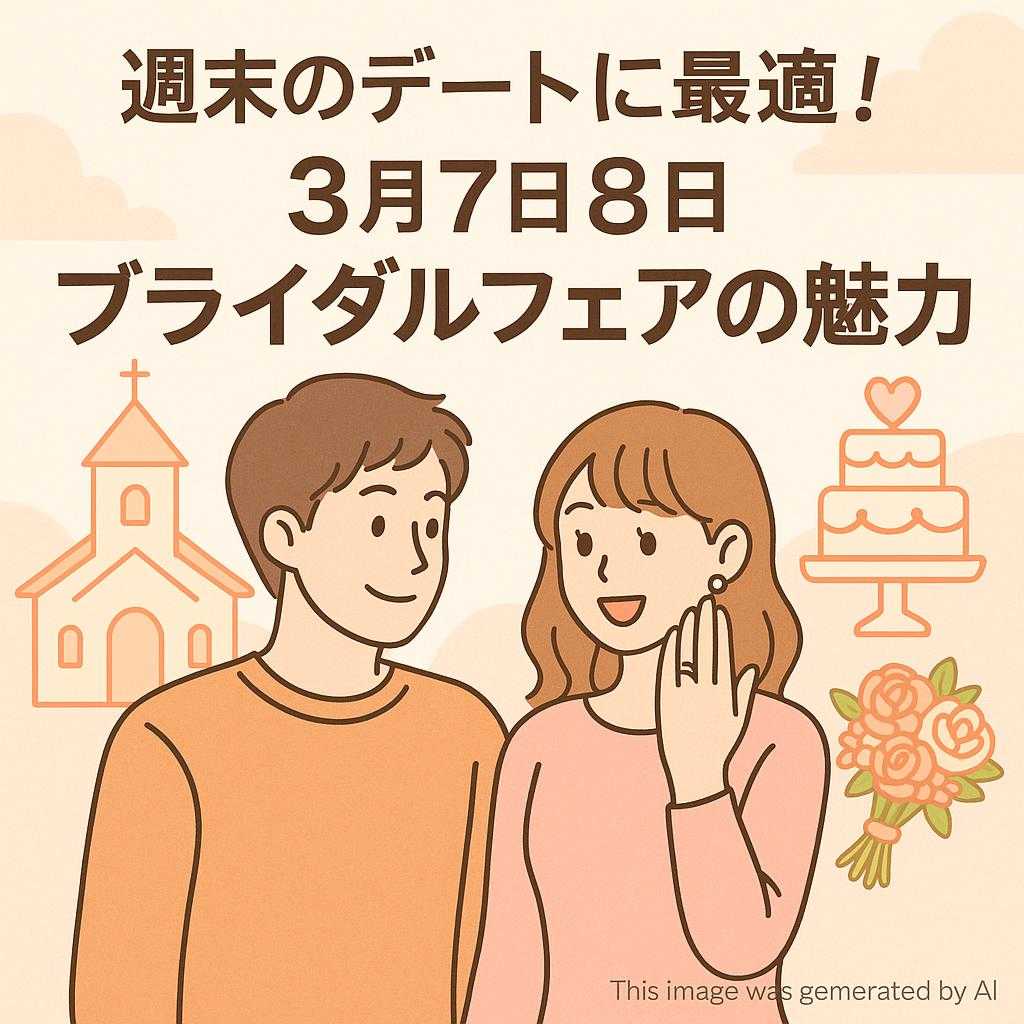 週末のデートに最適！3月7日8日ブライダルフェアの魅力