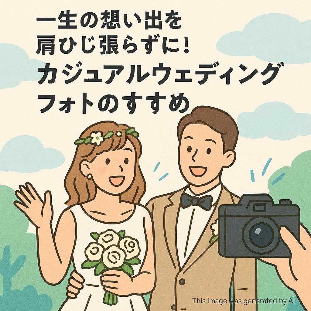 一生の想い出を肩ひじ張らずに!カジュアルウェディングフォトのすすめ