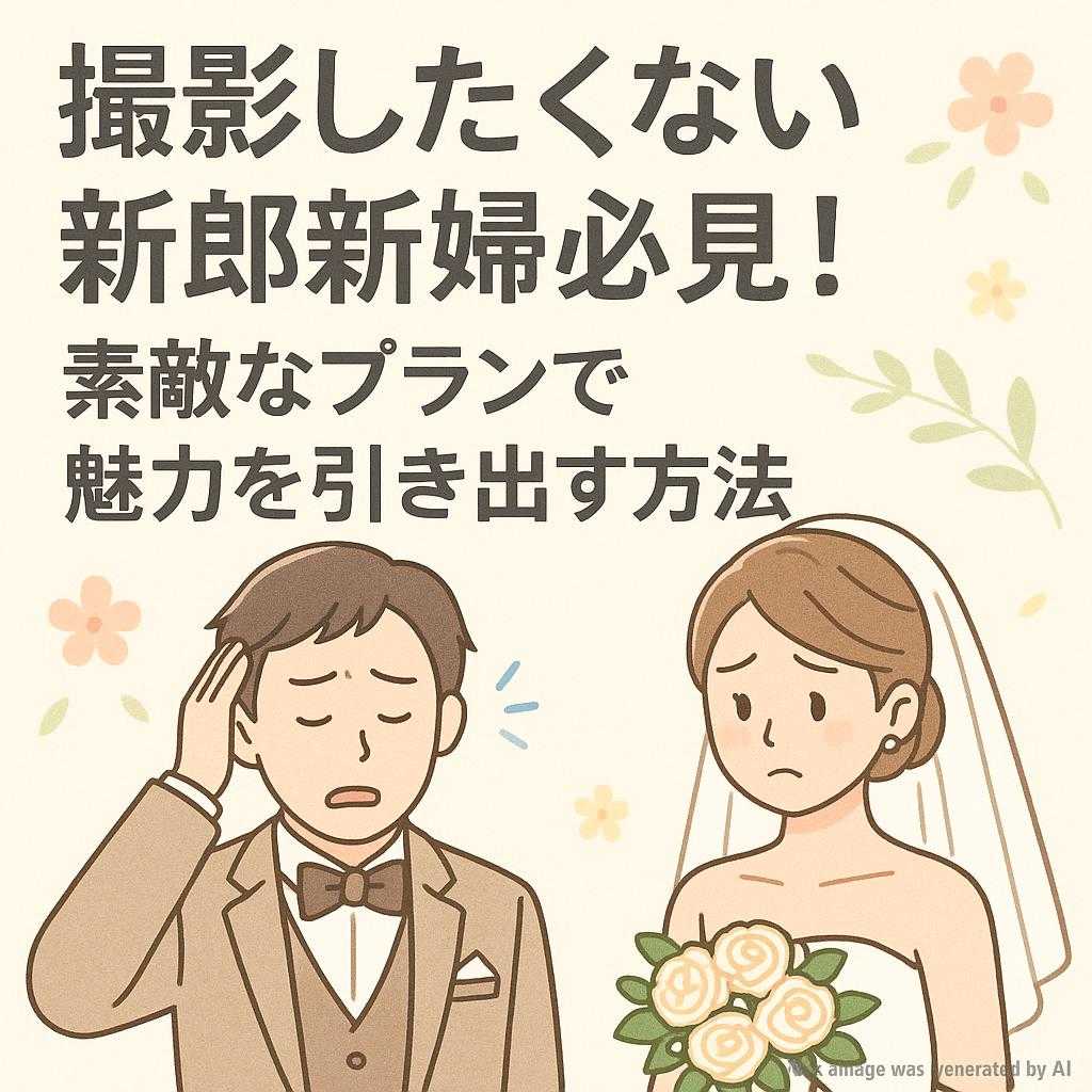 撮影したくない新郎新婦必見!素敵なプランで魅力を引き出す方法