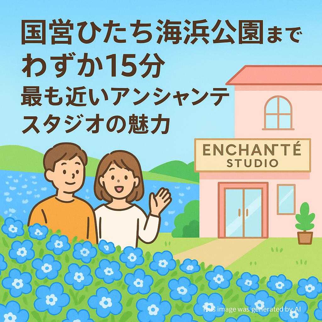 国営ひたち海浜公園までわずか15分・最も近いアンシャンテスタジオの魅力