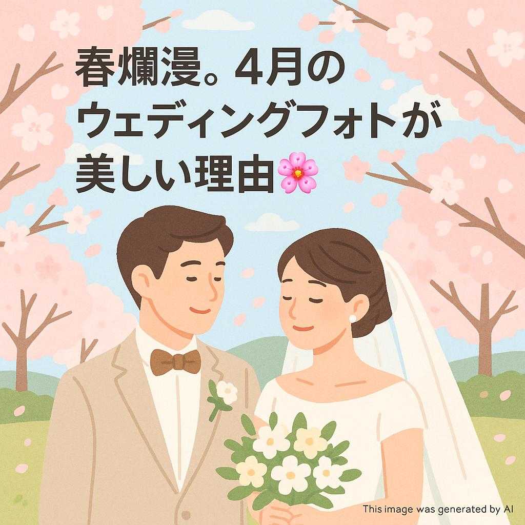 「春爛漫。4月のウェディングフォトが美しい理由🌸」