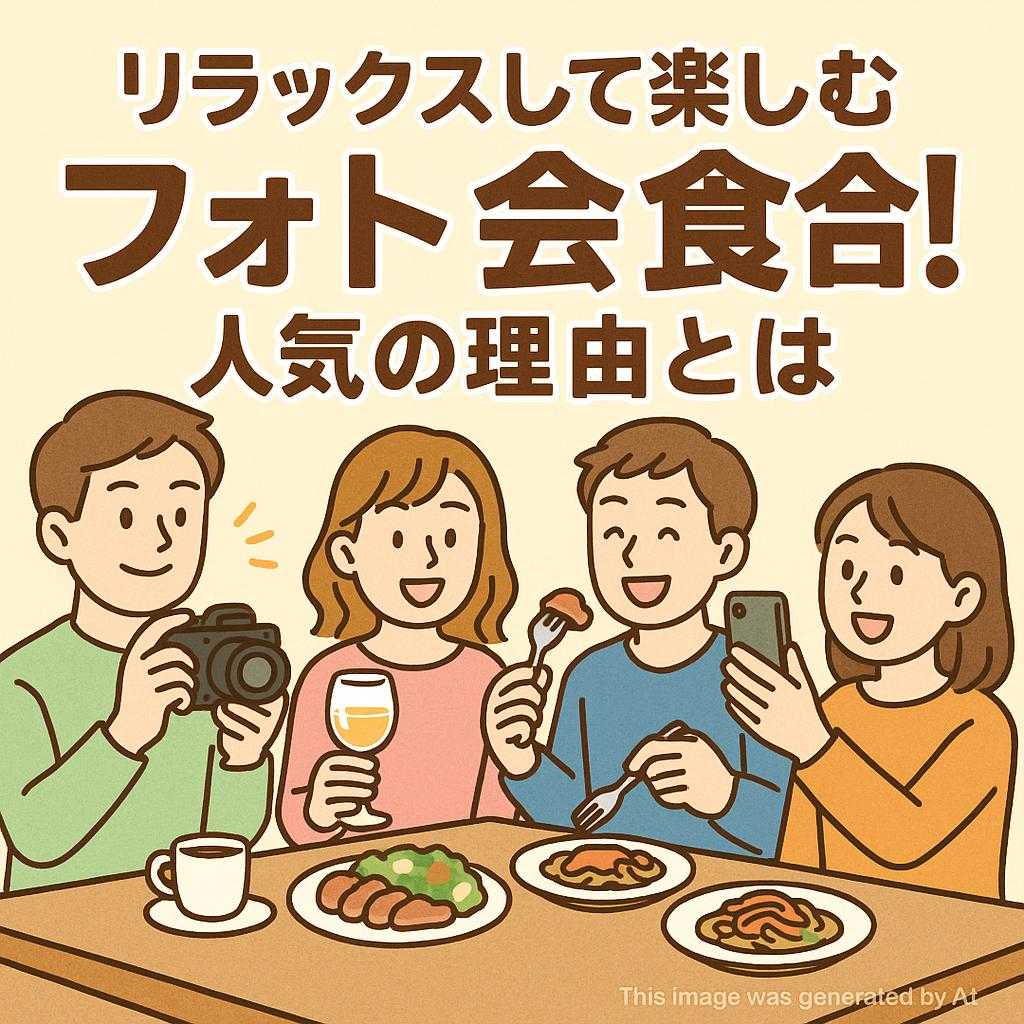 リラックスして楽しむフォト会食!人気の理由とは