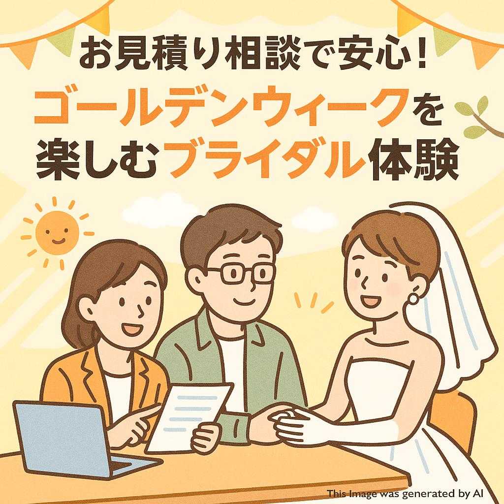お見積り相談で安心！ゴールデンウィークを楽しむブライダル体験