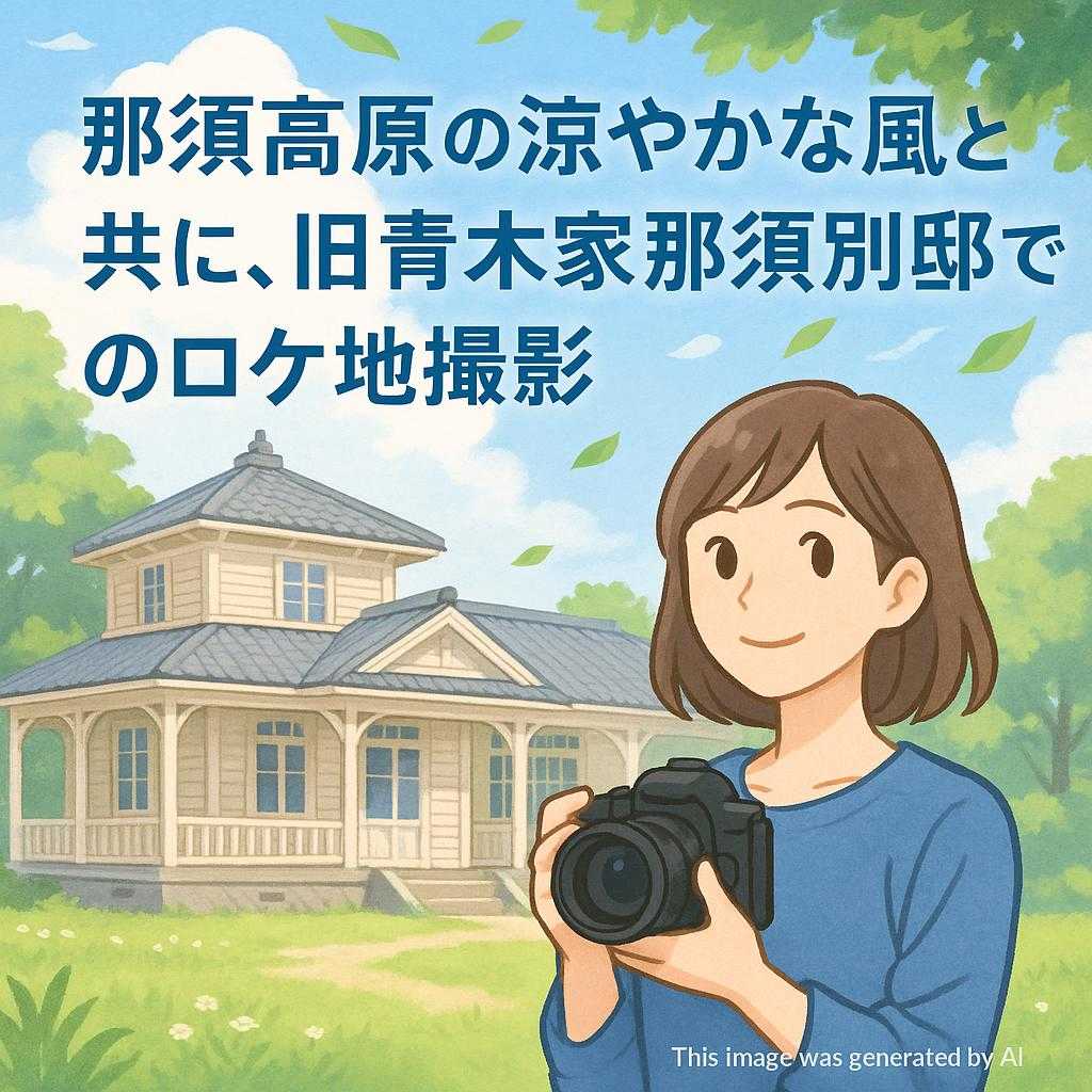 那須高原の涼やかな風と共に、旧青木家那須別邸でのロケ地撮影
