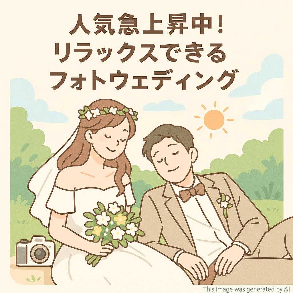 人気急上昇中！リラックスできるフォトウェディング