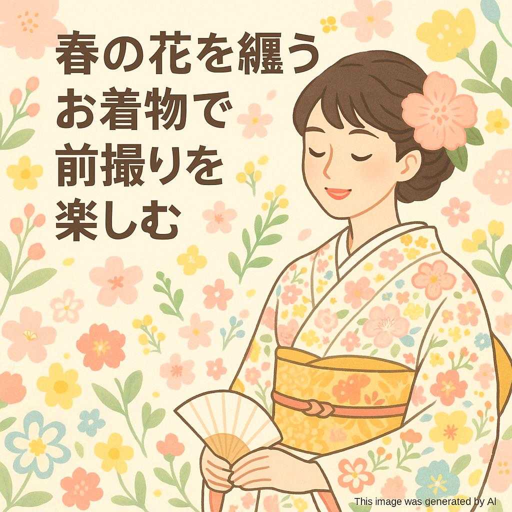 春の花を纏うお着物で前撮りを楽しむ