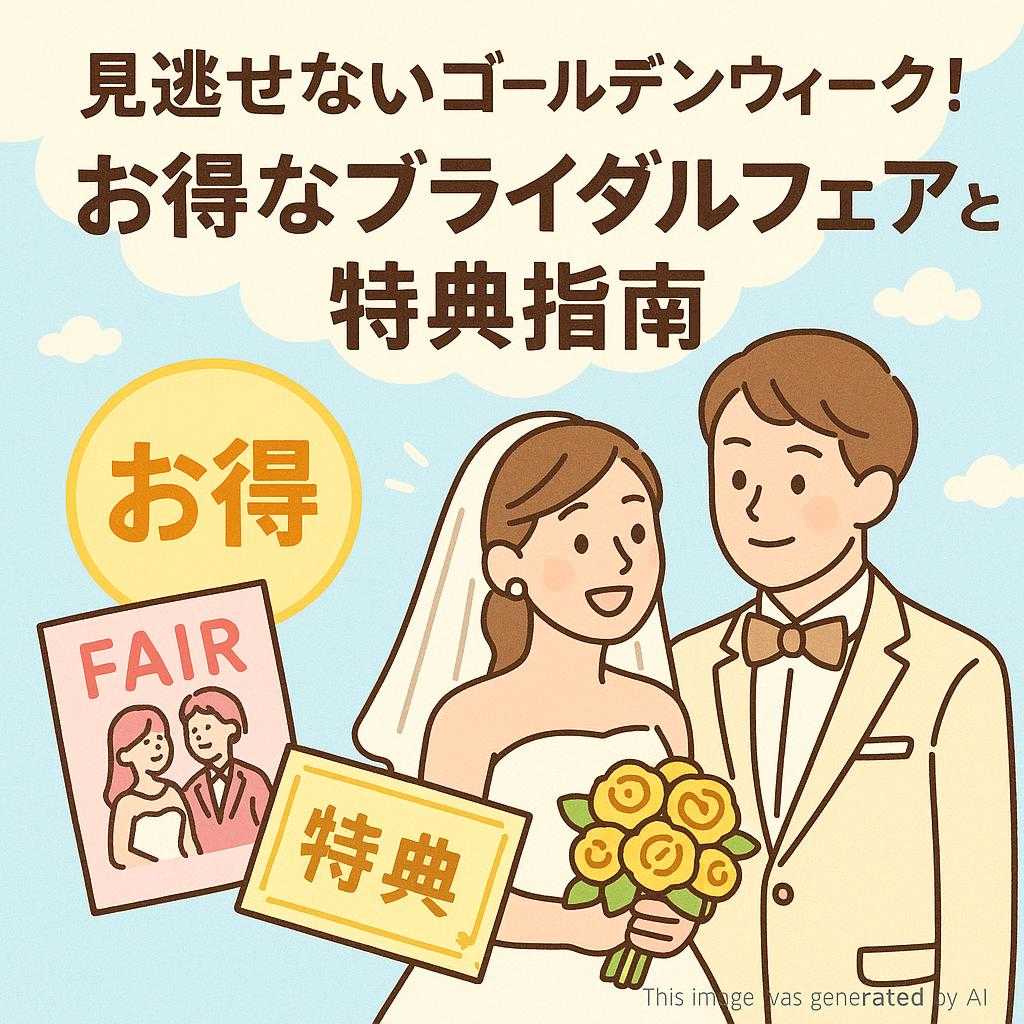 見逃せないゴールデンウィーク!お得なブライダルフェアと特典指南
