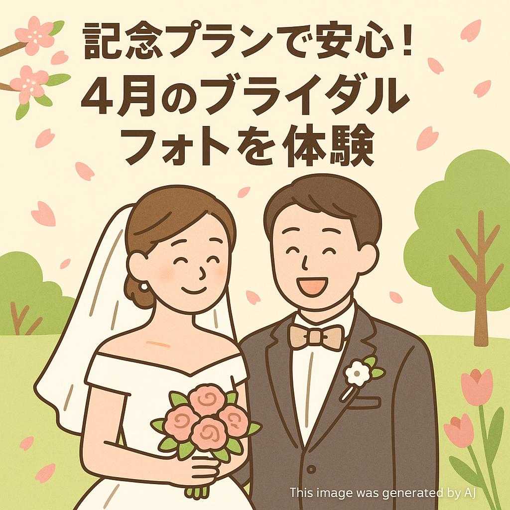 記念プランで安心！4月のブライダルフォトを体験