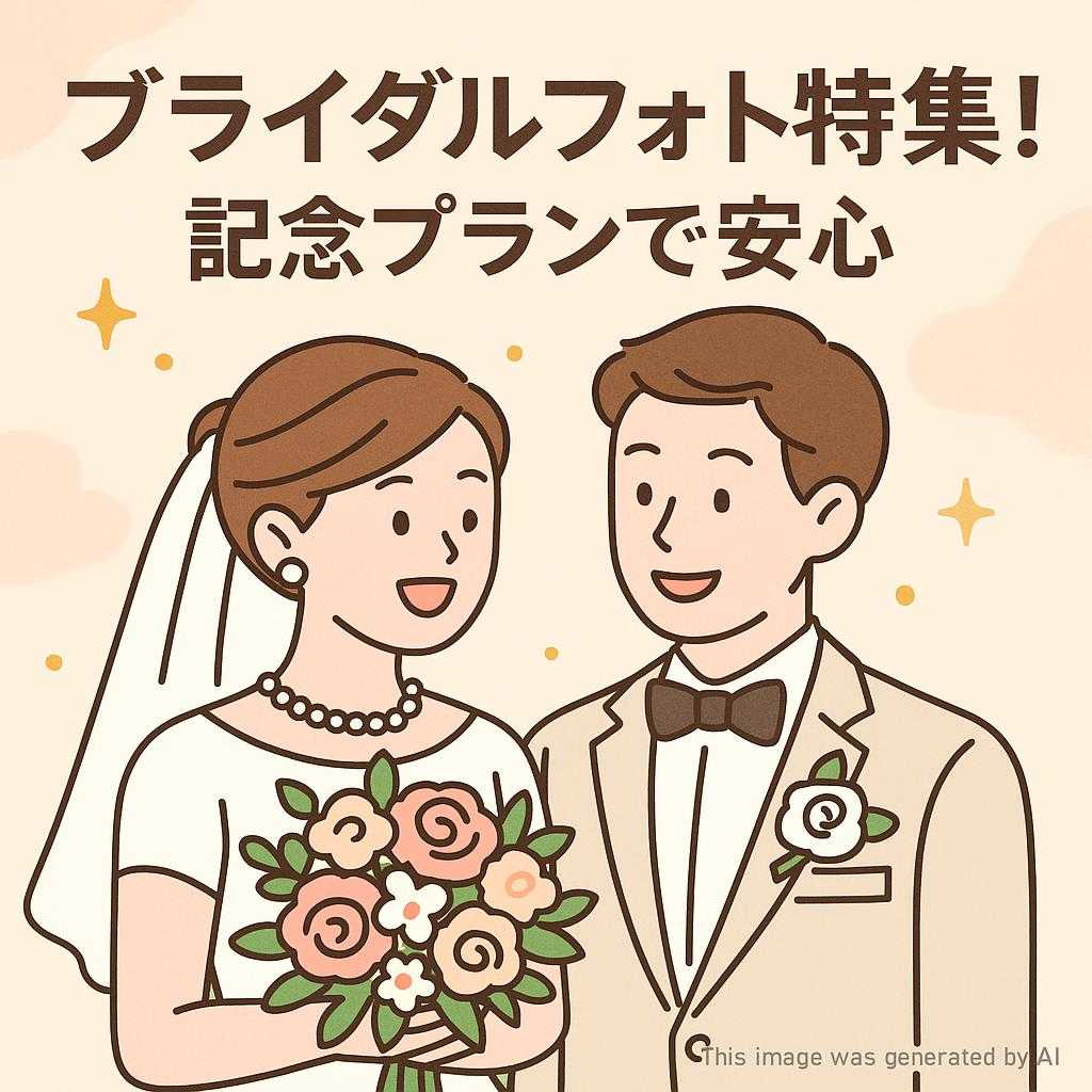 ブライダルフォト特集！記念プランで安心