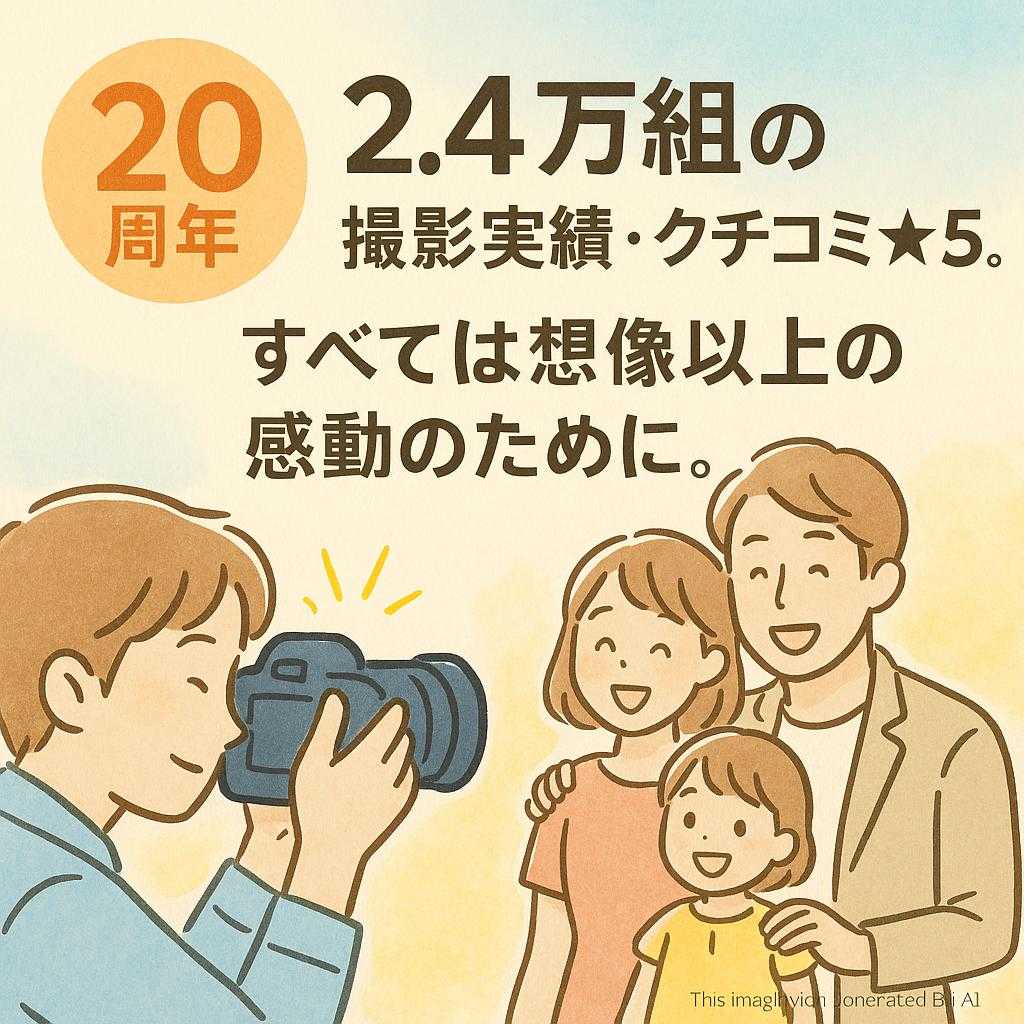 【20周年】2.4万組の撮影実績・クチコミ★5。すべては想像以上の感動のために。