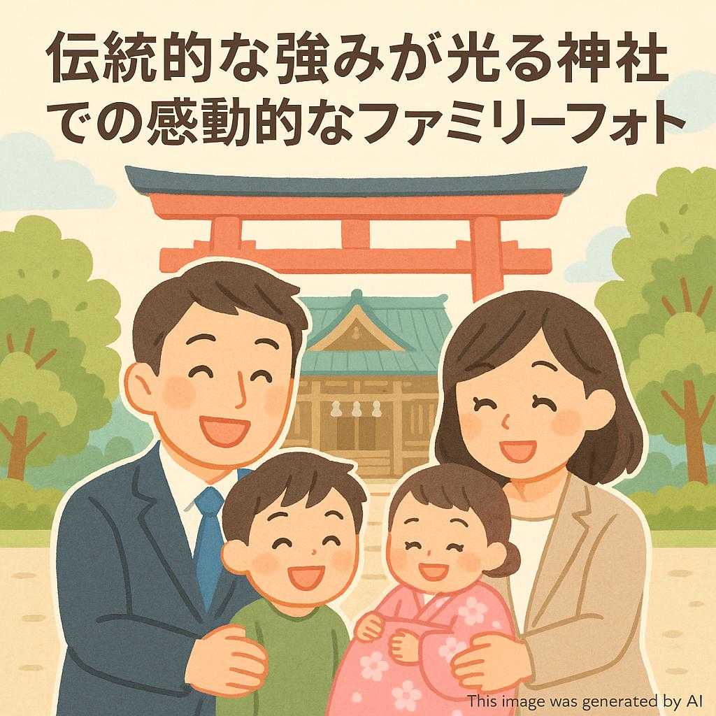 伝統的な強みが光る神社での感動的なファミリーフォト