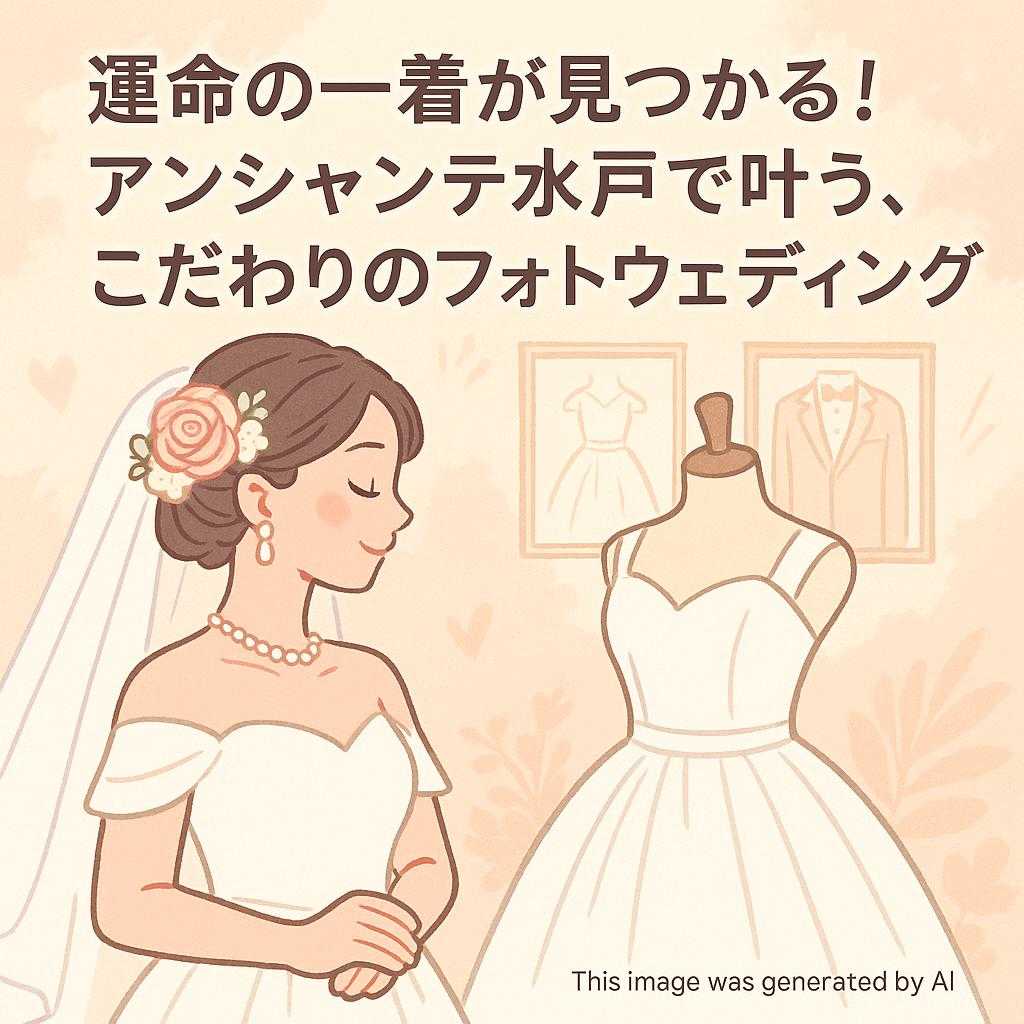 運命の一着が見つかる！アンシャンテ水戸で叶う、こだわりのフォトウェディング
