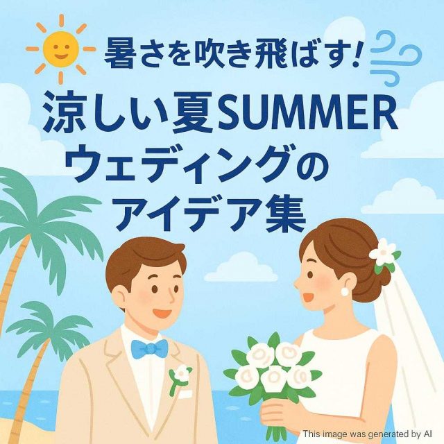 暑さを吹き飛ばす！涼しい夏SUMMERウェディングのアイデア集