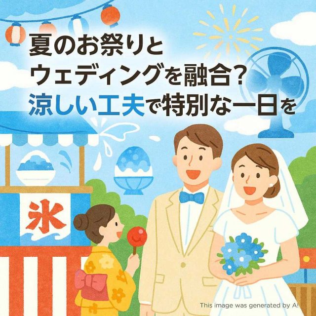 夏のお祭りとウェディングを融合？涼しい工夫で特別な一日を