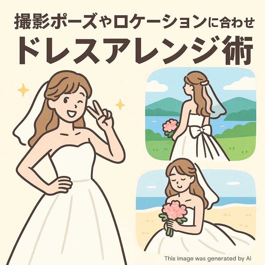 撮影ポーズやロケーションに合わせたドレスアレンジ術