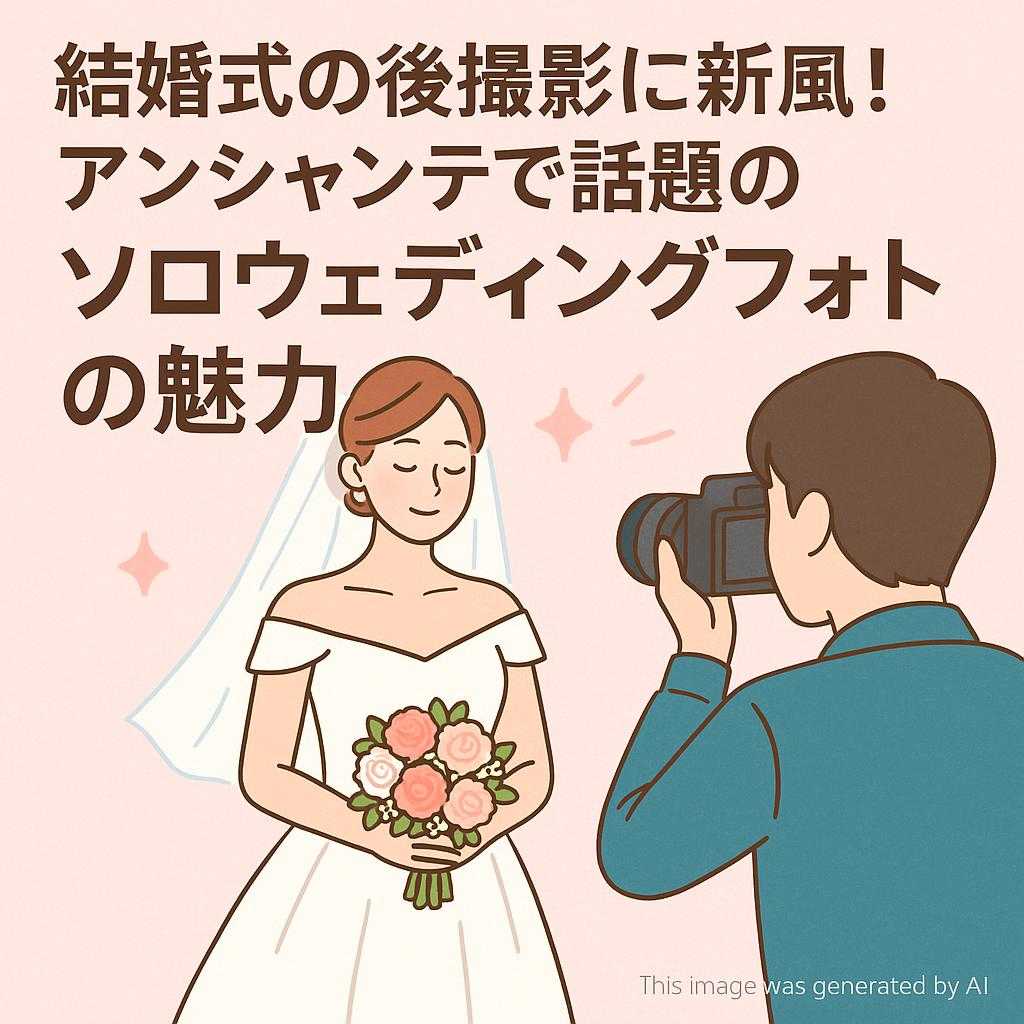結婚式の後撮影に新風！アンシャンテで話題のソロウェディングフォトの魅力