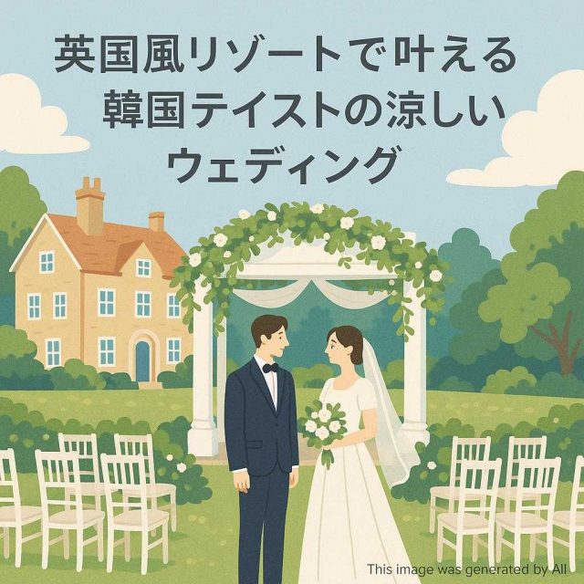 英国風リゾートで叶える韓国テイストの涼しいウェディング