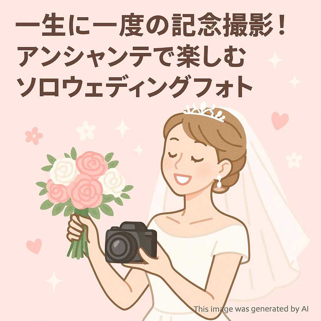 一生に一度の記念撮影！アンシャンテで楽しむソロウェディングフォト